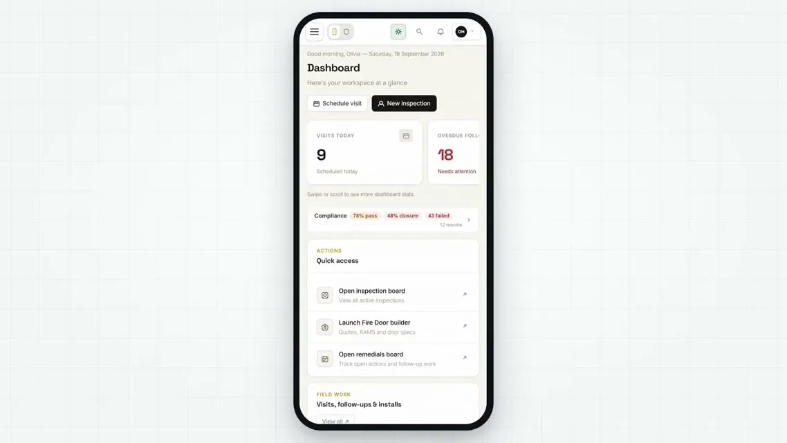 Install Fire Door App on your phone — no app store needed